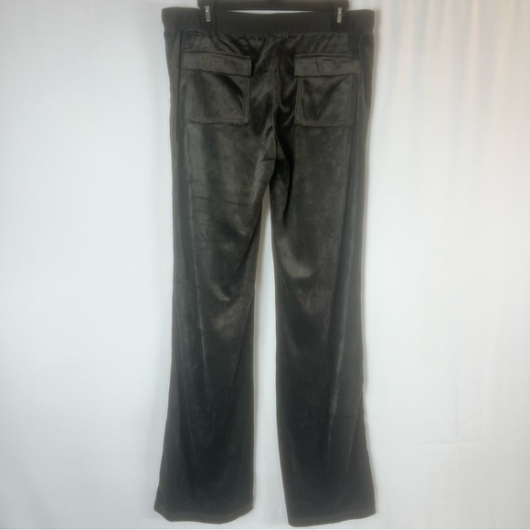 Bebe,  Velvet Joggers, Y2L 90’s sweatpants Low Rise Flare Bebe Gray  XL - Picture 9 of 17